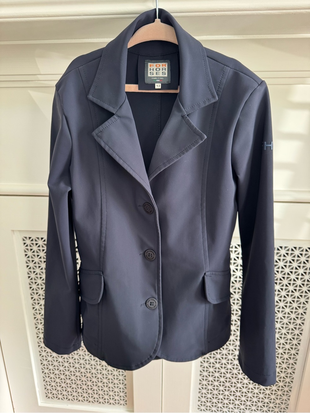 For Horses Winx Navy show coat, size 12